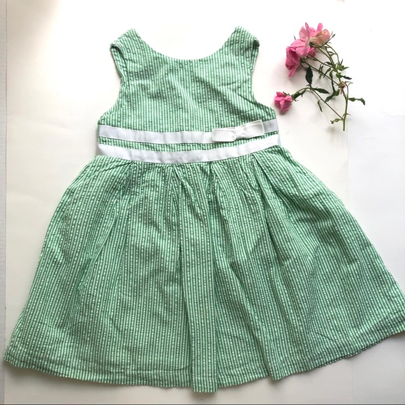 NWT Gymboree Green Seersucker Dress - Girls 4